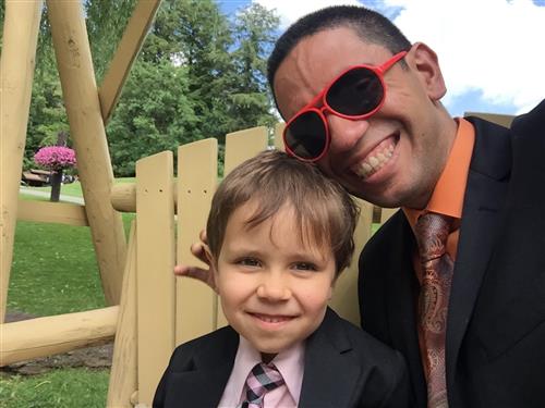 Mr. Gutierrez and Milo 