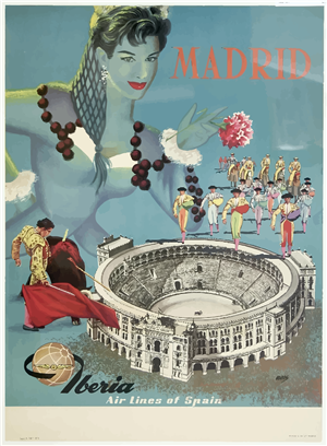 vintage travel poster of spain 
