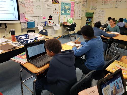 Students Reading & Writing