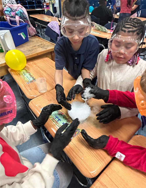 Students Hands-on science experiment
