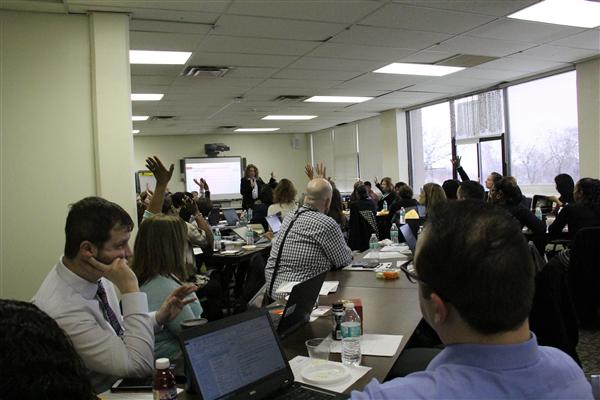 Superintendent leads Discussion after Equity Sims 