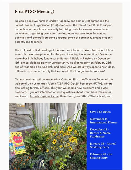 October Newsletter