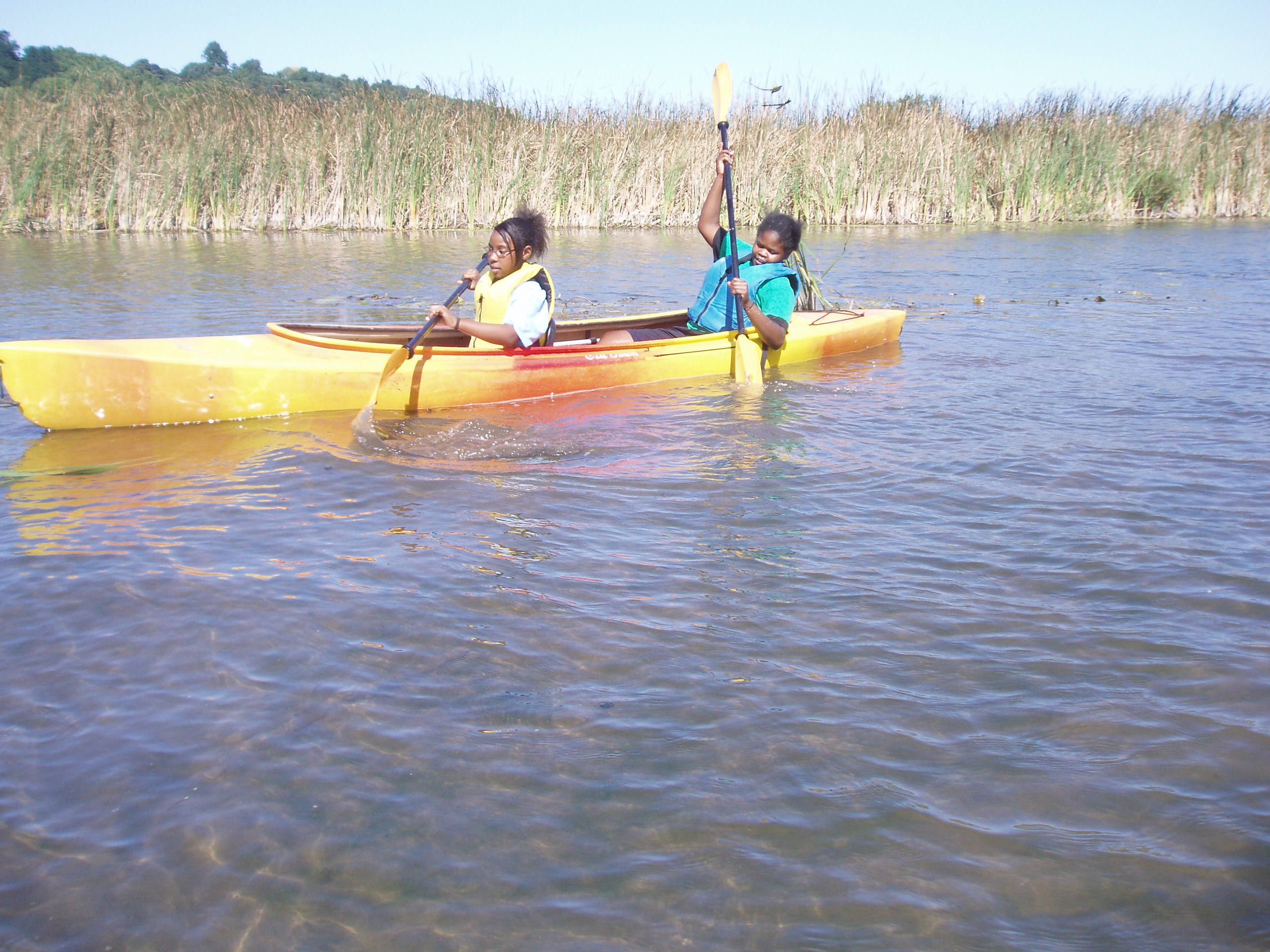 RCSD Students Kayaking on Irondequoit Creek