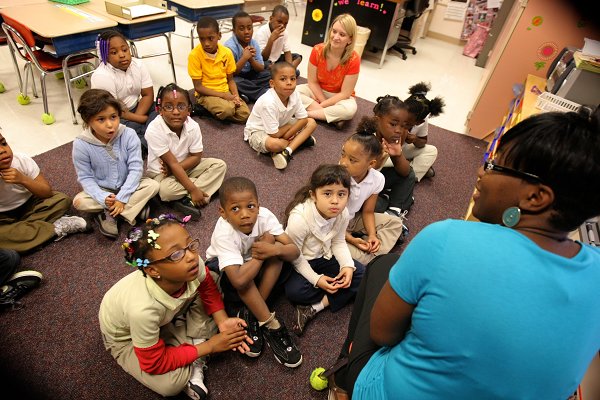 students and teacher