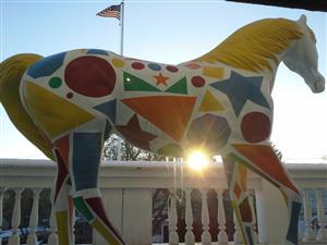 At School #25 we are MIGHTY Mustangs! Students have a great view of the Mustang while working in Speech-Language Therapy! 