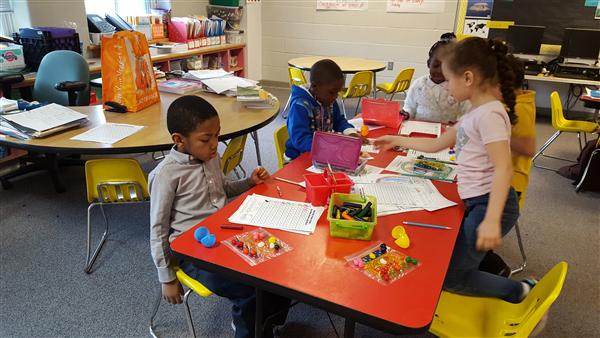 picture of kids working 